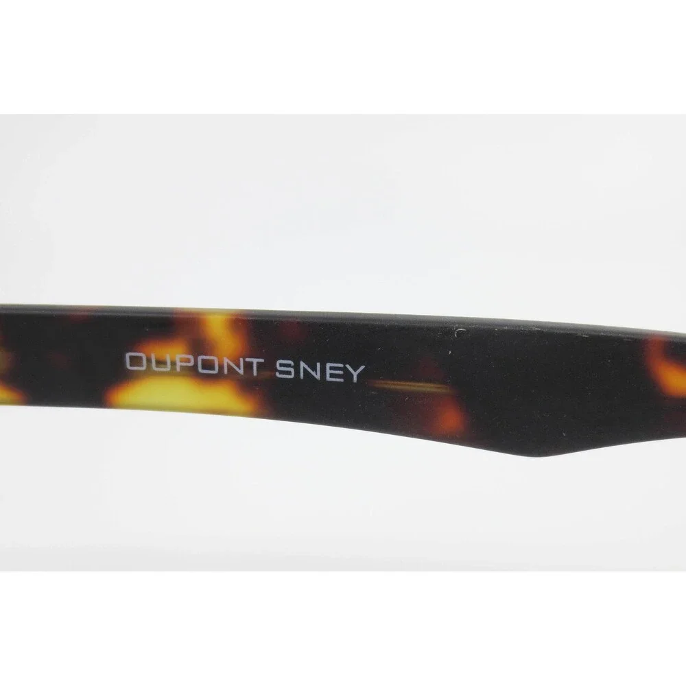 Dupont Sney D-62168 Tortoise Square Eyeglasses Frames 54-16-145 Dark Amber Brown
